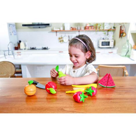 Hape Fructele de feliat, din lemn, 9 piese, 3 ani+, Hape E3171 - poza 3