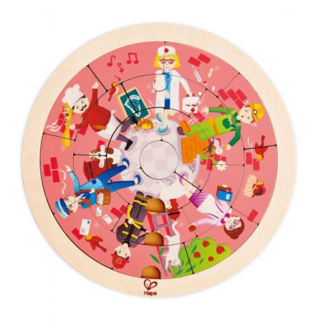 Hape Puzzle Rotund Cu 2 Fete - poza 2