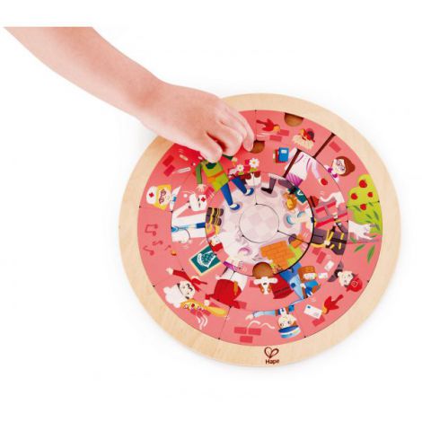 Hape Puzzle Rotund Cu 2 Fete - poza 3