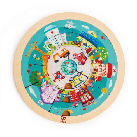 Hape Puzzle Rotund Cu 2 Fete - poza 5