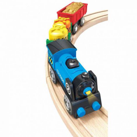 Hape Tren Marfar Cu Doua Vagoane - poza 5