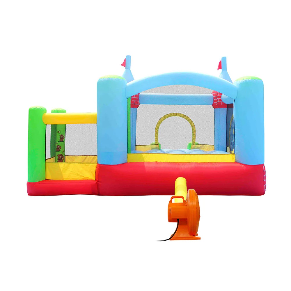 Happy Hop Castel Gonflabil cu Tobogan, Mingi si Pompa 325x300x220 cm - poza 2