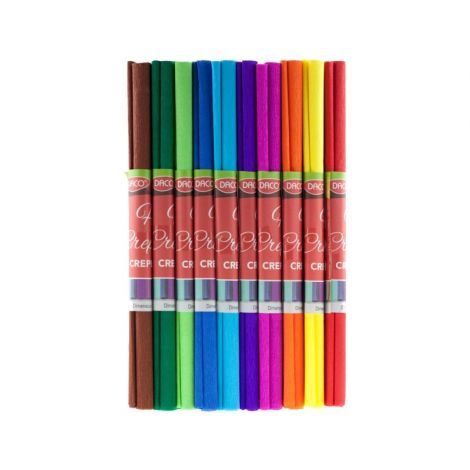 Hartie creponata 25 cm*2 m, set de 10 culori