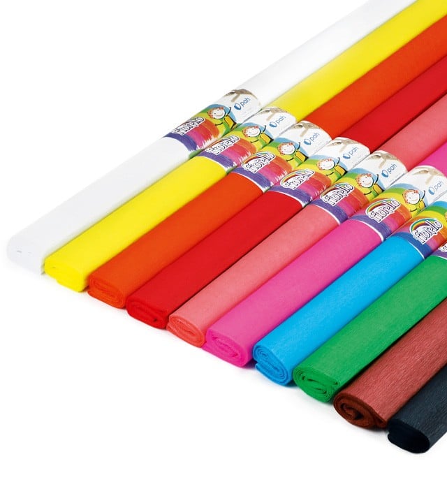Hartie creponata 50x200 cm,10 role set,diverse culori
