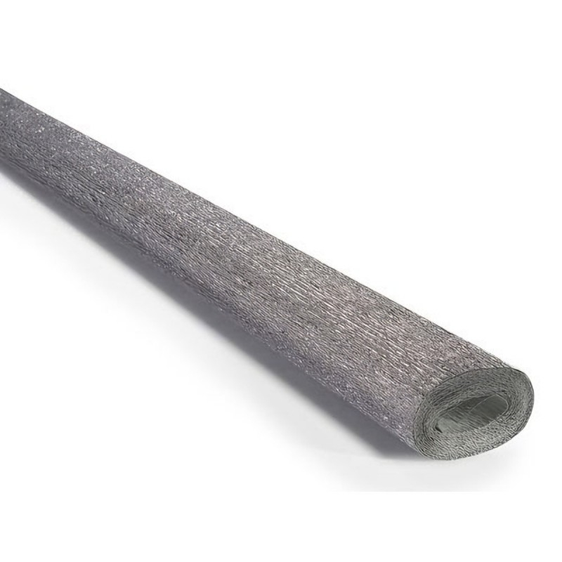 Hartie creponata solida,50x200 cm,argintiu