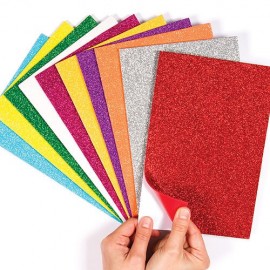 Hartie gumata autoadeziva Glitter - Baker Ross - poza 1