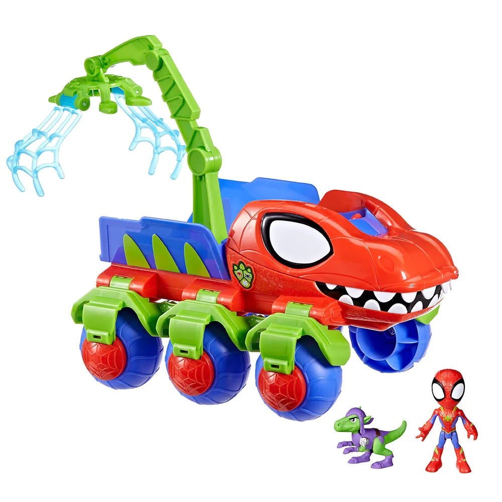 HASBRO Spidey si Prietenii lui Uimitori - Dinocamion cu Plase si Figurine - poza 1