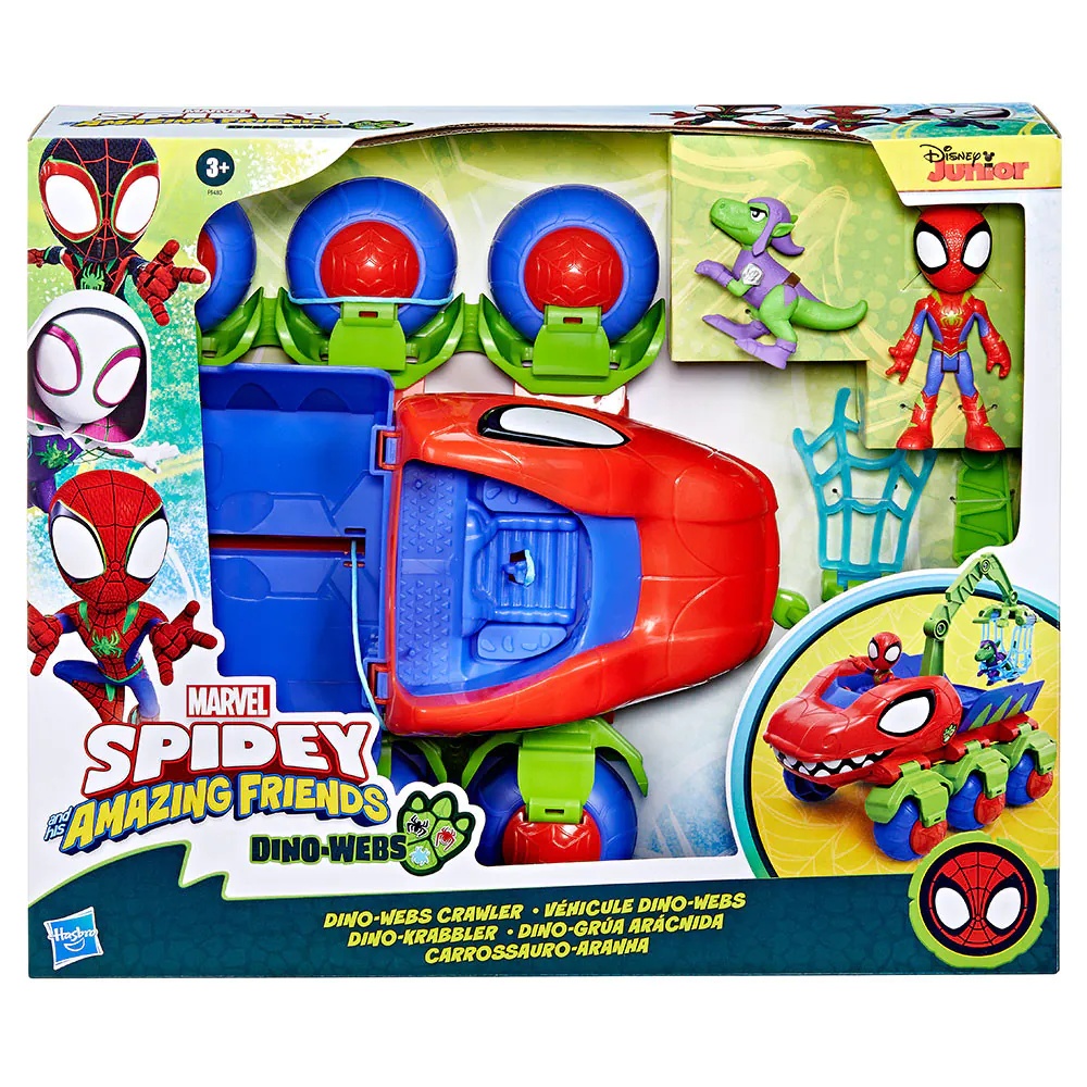 HASBRO Spidey si Prietenii lui Uimitori - Dinocamion cu Plase si Figurine - poza 2