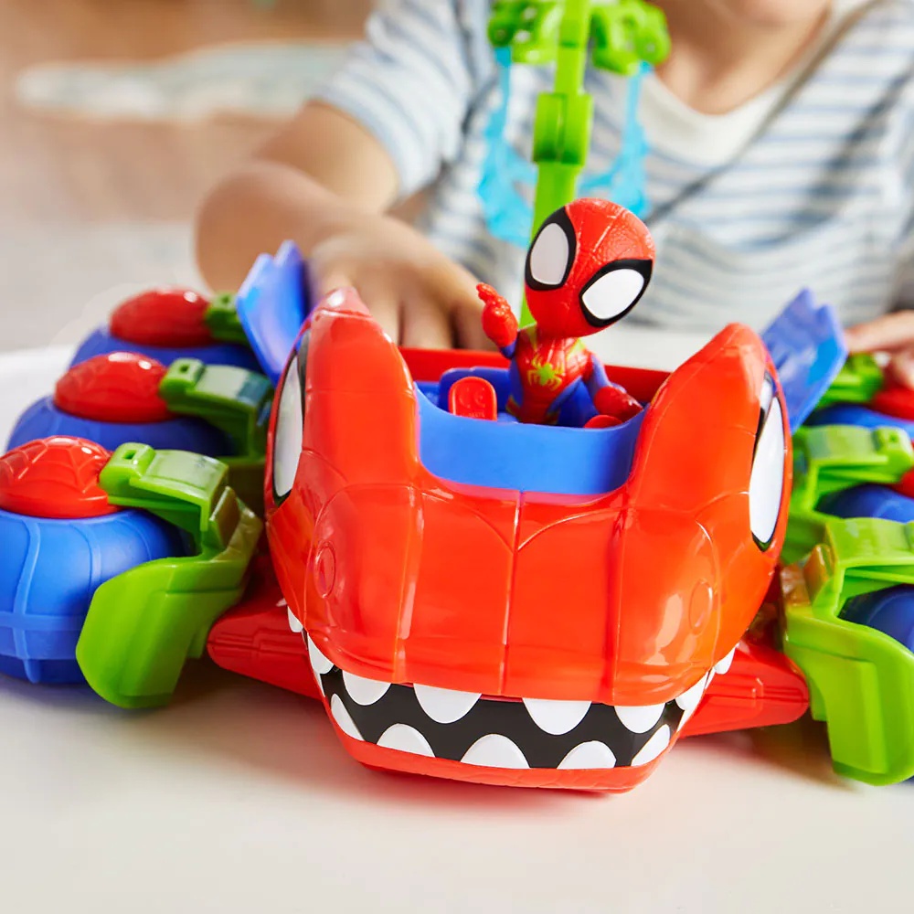 HASBRO Spidey si Prietenii lui Uimitori - Dinocamion cu Plase si Figurine - poza 3