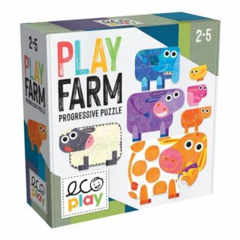 Headu Ecoplay - Puzzle-Uri Progresive Animale Mari Si Mici - poza 2