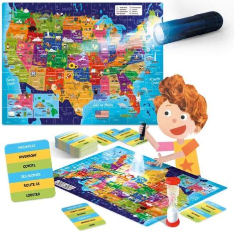 Headu - Joc STEM explorati Statele Unite ale Americii cu lanterna inclusa 5-10 ani - poza 2