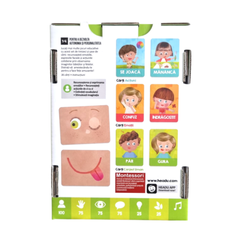 Headu Montessori - Carti Emotii Si Actiuni In Romana - poza 4