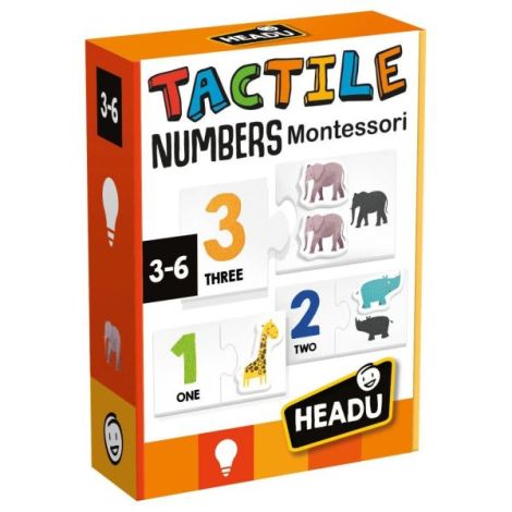 Headu - Montessori cartonase tactile cu numere si animale - poza 2