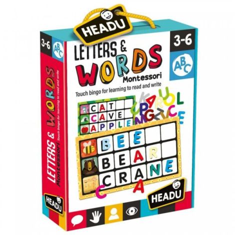Headu Montessori - Joc Bingo Atingeti Imagini Si Cuvinte - poza 3