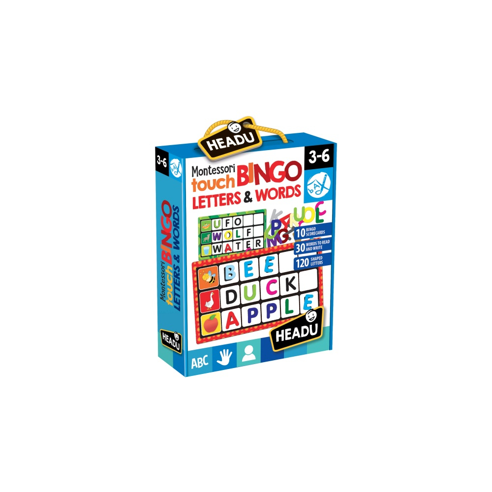 Headu Montessori - Joc Bingo Atingeti Imagini Si Cuvinte