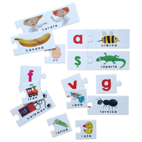 Headu Montessori - Joc Tactil Abc Romana - poza 1
