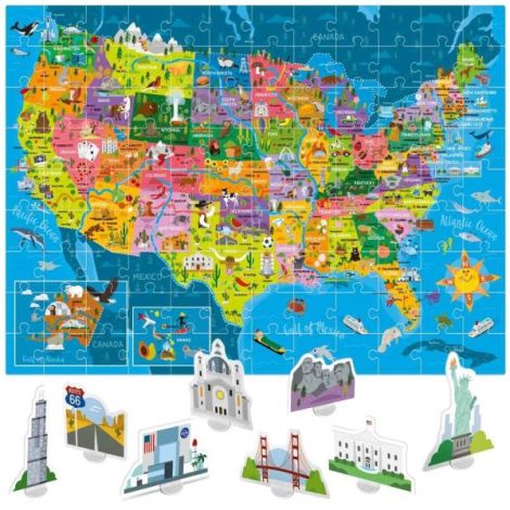 Headu - Puzzle descoperiti Statele Unite ale Americii cu 25 de monumente 3D - poza 2