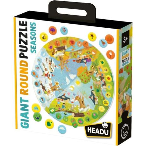 Headu - Puzzle Educativ rotund sa invatam Anotimpurile - poza 1