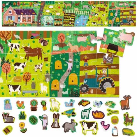 Headu - Puzzle si stickere Ferma cu 48 piese - poza 2