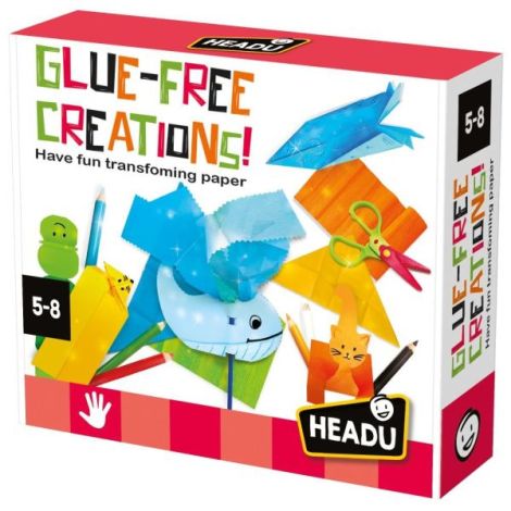 Headu - Set de creatii fara lipici cu 6 tipuri diferite de hartie 5-8 ani - poza 1