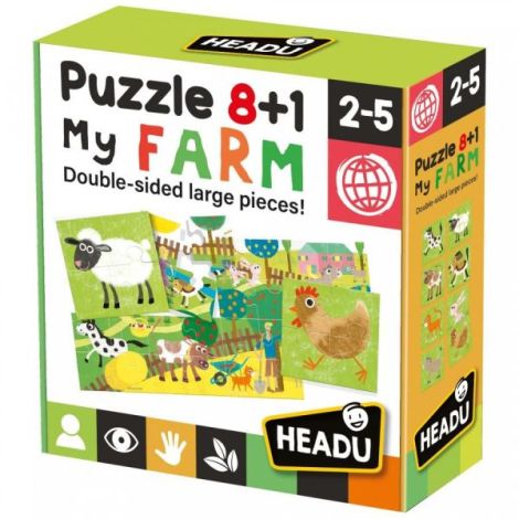 Headu Teacher Tested - 8 si 1 Primul Meu Puzzle Ferma - poza 2