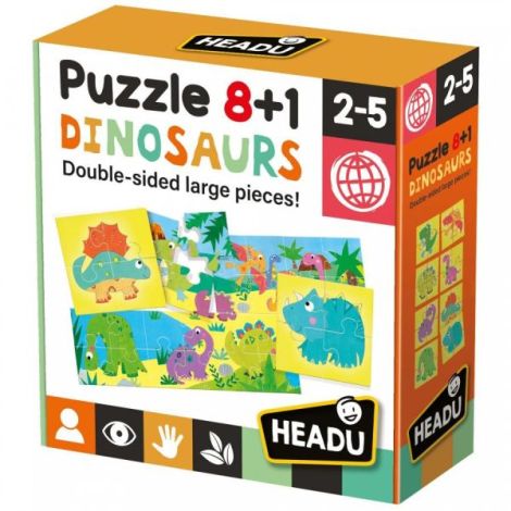 Headu Teacher Tested - 8 si 1 Puzzle Dinozauri - poza 2