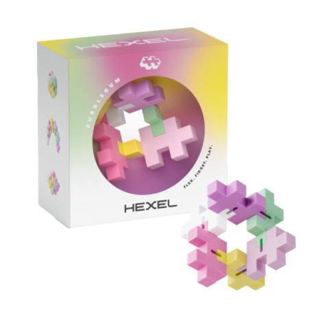 HEXEL Spectrum - Jucarie fidget creativa - Plus Plus, Bubblegum
