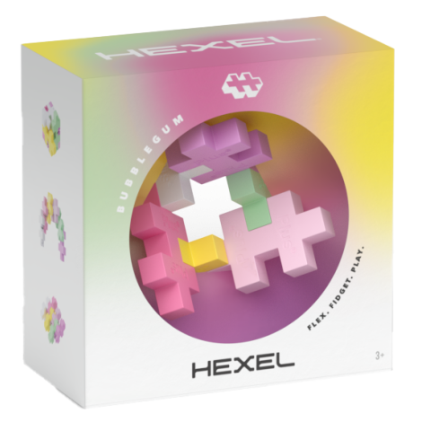 HEXEL Spectrum - Jucarie fidget creativa - Plus Plus, Bubblegum - poza 3