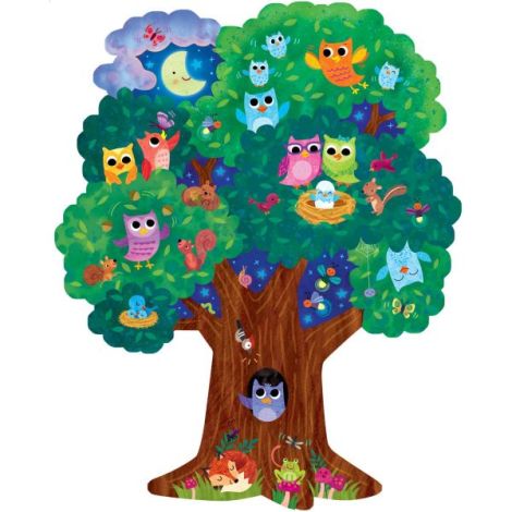 Hoot Owl Hoot, puzzle de podea in forma de copac, cu bufnite - poza 2