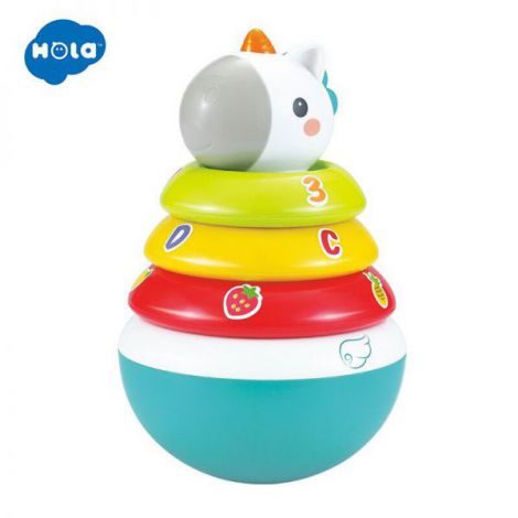 Hopa Mitica Roly Poly Unicorn Cu Inele Pentru Stivuit - poza 2