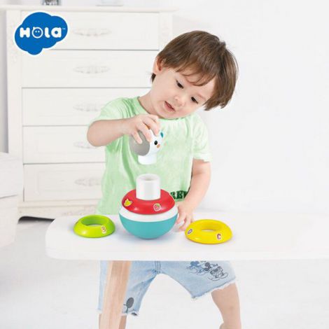 Hopa Mitica Roly Poly Unicorn Cu Inele Pentru Stivuit - poza 4