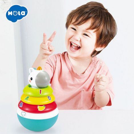 Hopa Mitica Roly Poly Unicorn Cu Inele Pentru Stivuit - poza 5