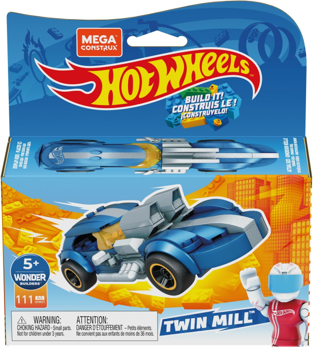 Hot Wheels - Mega Masinuta Construibila Twin Mill