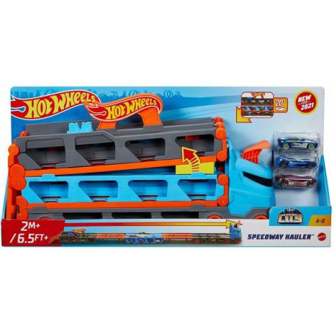 Hot Whels 2 In 1 Mega Transportator Masini Pista - poza 1
