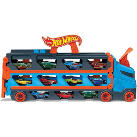 Hot Whels 2 In 1 Mega Transportator Masini Pista - poza 3