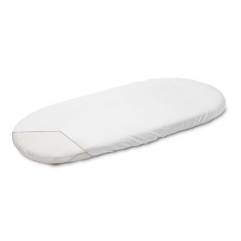 Husa de bumbac cu elastic pentru salteaua de landou Alb - poza 2