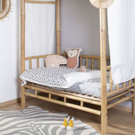 Husa pilota si fata de perna Childhome Jerse 100x140 cm, Leopard - poza 5