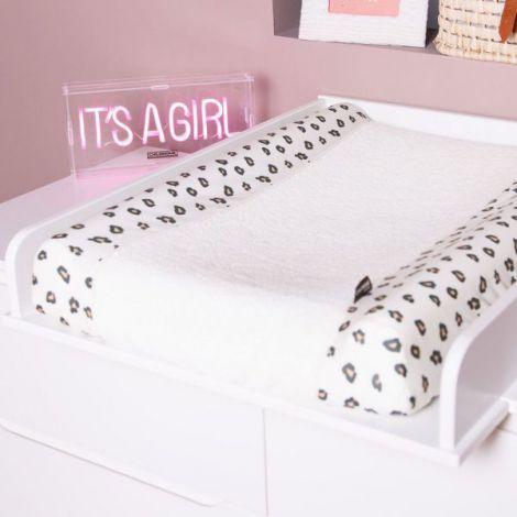 Husa saltea de infasat Childhome Jerse Frotir, Leopard - poza 3