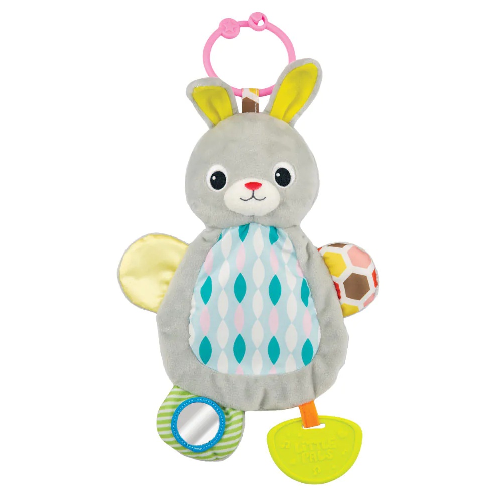 Iepuras de plus cu zornaitoare pentru bebelusi Winfun Rattle Bunny - poza 1