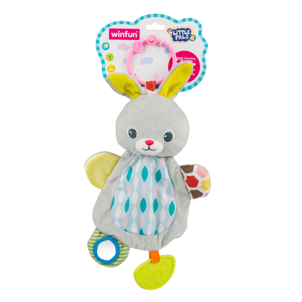 Iepuras de plus cu zornaitoare pentru bebelusi Winfun Rattle Bunny - poza 2