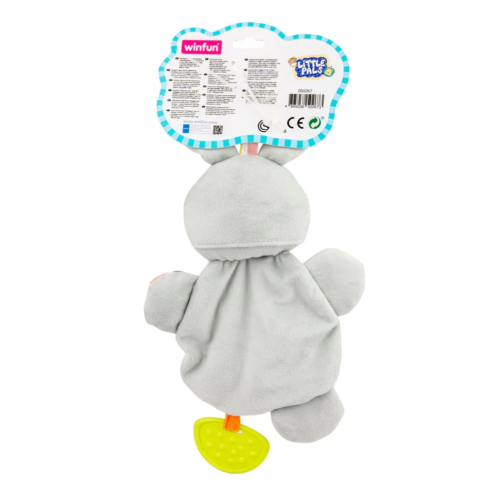 Iepuras de plus cu zornaitoare pentru bebelusi Winfun Rattle Bunny - poza 3