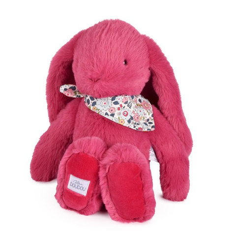 Iepuras Doudou - jucarie de plus, 35 cm, fucsia - poza 1