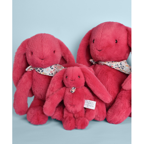 Iepuras Doudou - jucarie de plus, 35 cm, fucsia - poza 2