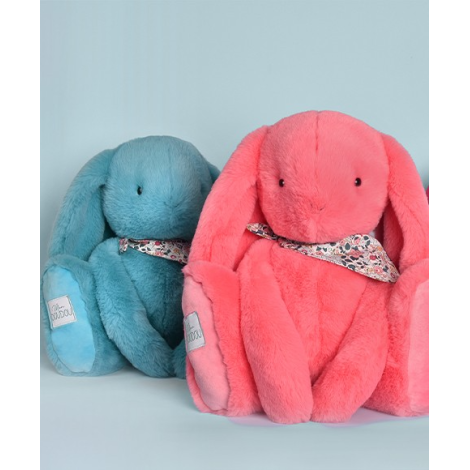 Iepuras Doudou - jucarie de plus, 35 cm, turcoaz - poza 3