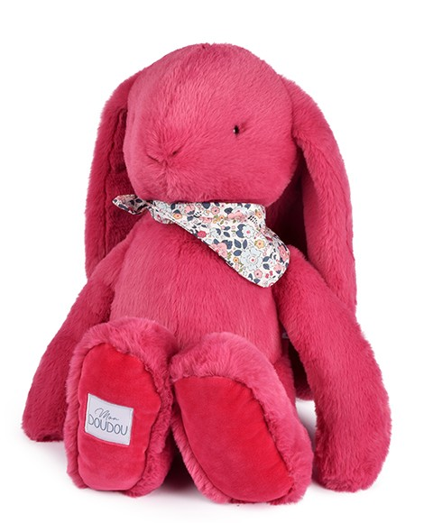 Iepuras Doudou - jucarie de plus, 50 cm, fucsia