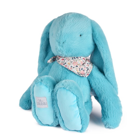 Iepuras Doudou - jucarie de plus, 50 cm, turcoaz - poza 1
