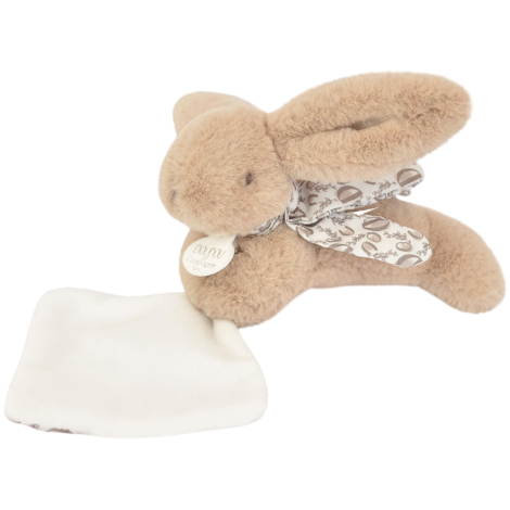 Iepuras Doudou, jucarie de plus cu paturica, 0 ani +, 16 cm, Bej - poza 1