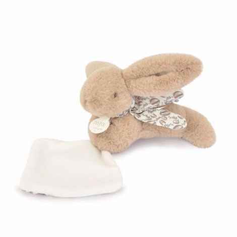 Iepuras Doudou, jucarie de plus cu paturica, 0 ani +, 16 cm, Bej - poza 2