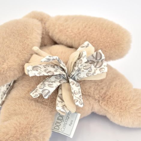 Iepuras Doudou, jucarie de plus cu paturica, 0 ani +, 16 cm, Bej - poza 5