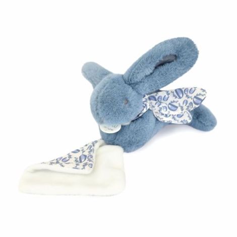 Iepuras Doudou - jucarie de plus cu paturica, 16 cm